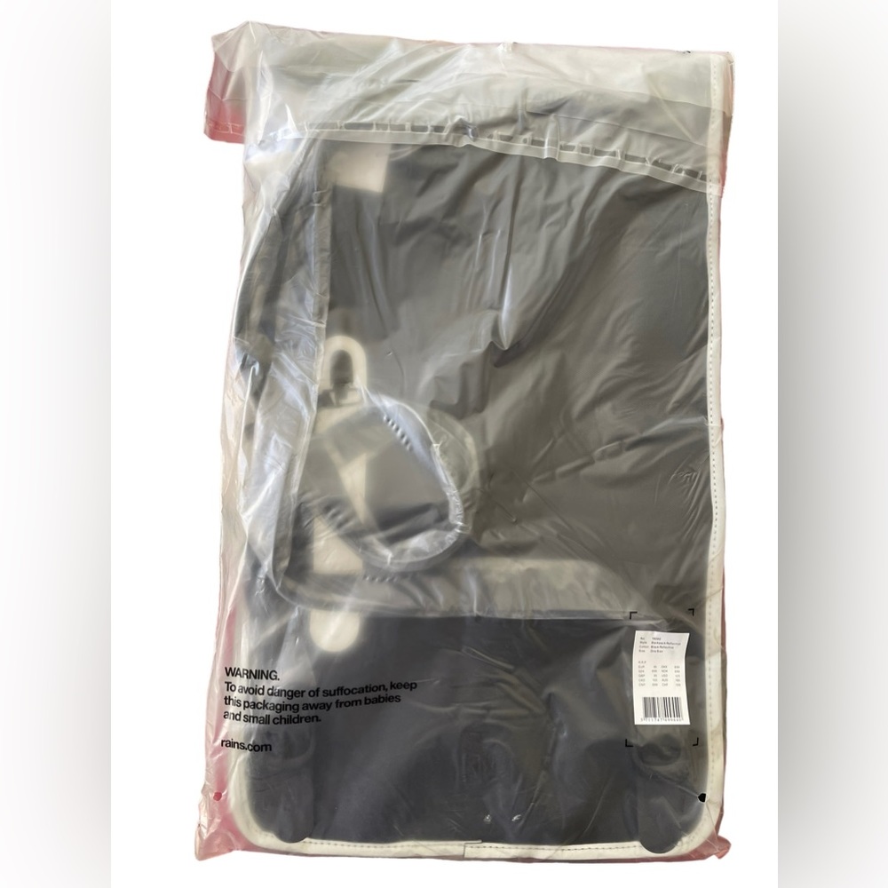 NWT Rains Black Reflective Backpack - Picture 5 of 7